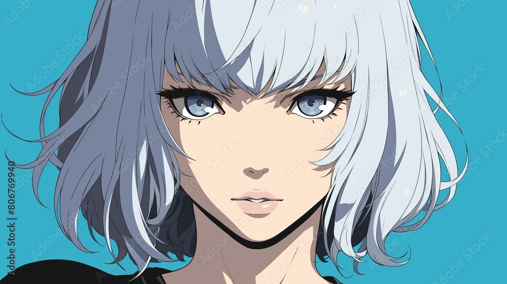 クールな表情の女の子,Generative AI AI画像 クールな表情の女の子,Generative AI AI画像