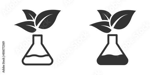 Environmental chemistry icon. Vector illustration.
