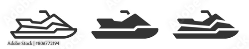 Jetski icon. Simple design. Vector illustration. photo