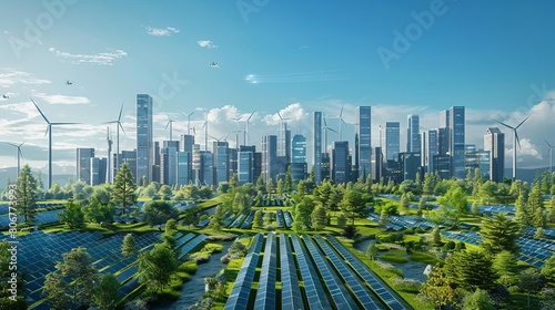 Fototapeta Naklejka Na Ścianę i Meble -  A beautiful green city