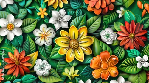 Beautiful Nature Background Art Design Macro, Highlighting The Intricate Details And Vibrant Colors Of The Natural World, Cartoon Background © MI coco