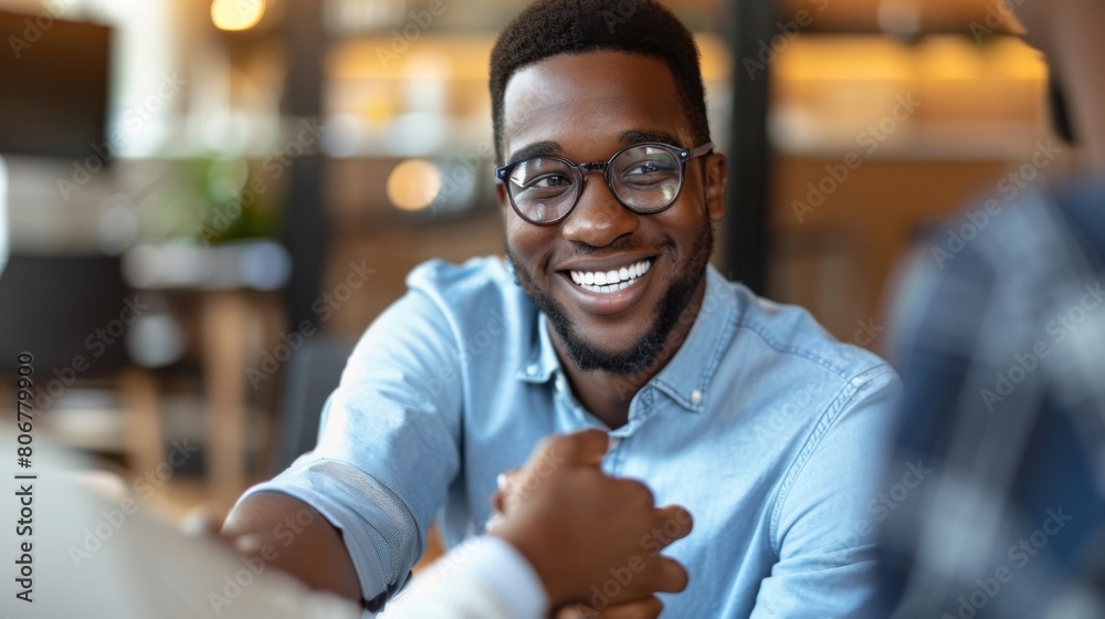 Fototapeta premium Smiling Man in Casual Office