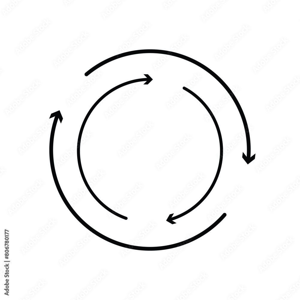 Round motion arrow vector symbols. Circle arrows icon with background. Round motion arrow vector symbols. Circle arrows icon with background.