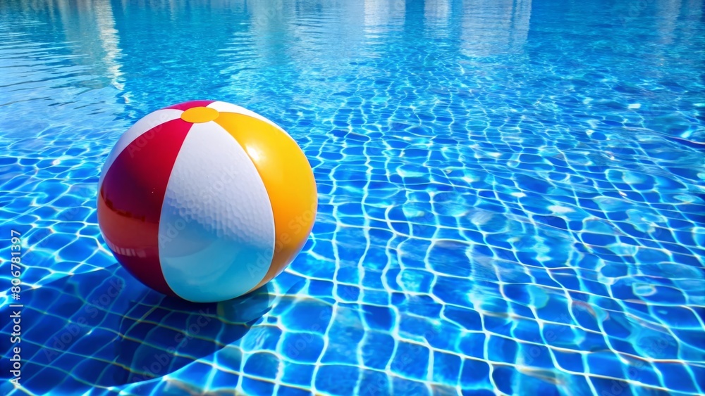 Beach ball in the pool