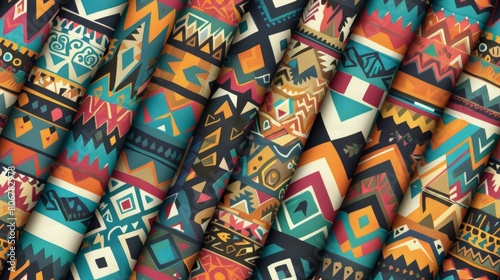 Aztec prints patterns. background.