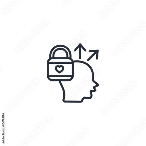 Open mindedness icon. vector.Editable stroke.linear style sign for use web design,logo.Symbol illustration.