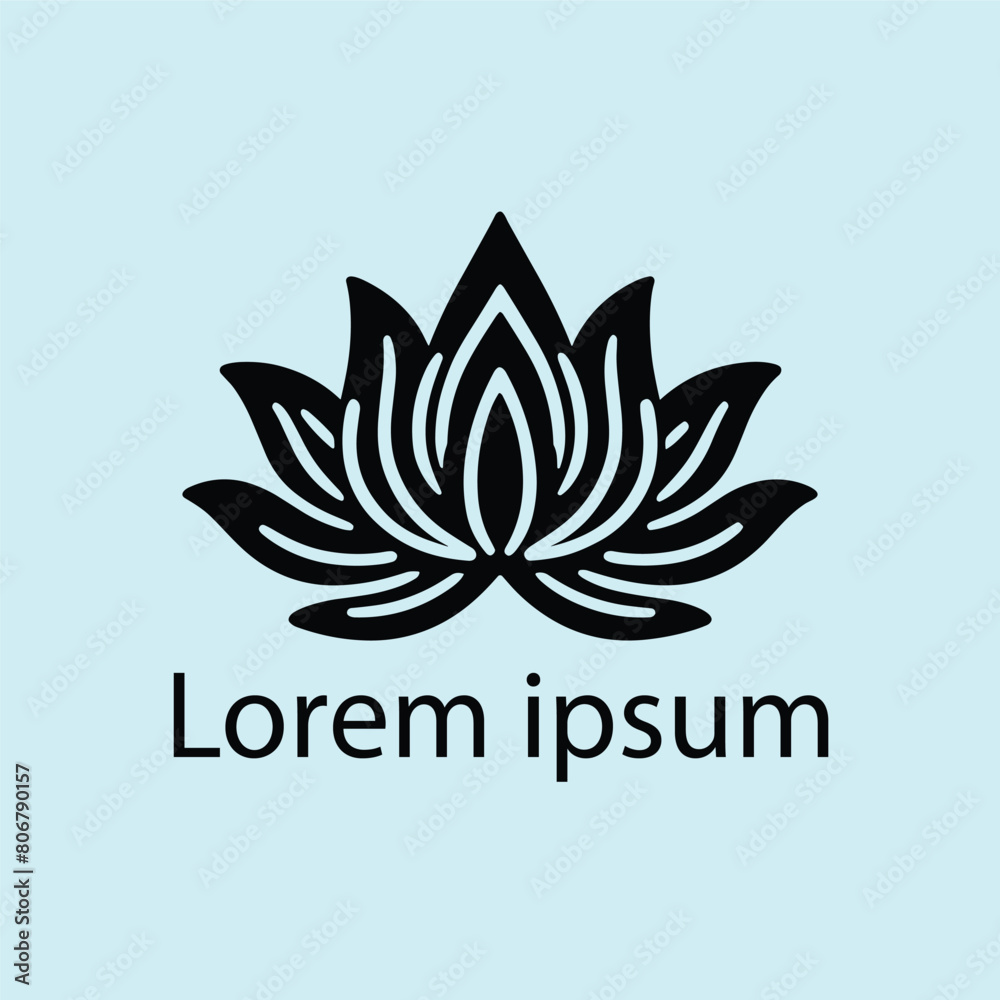 Fototapeta premium Yoga template Logo design. minimalist zen logo style