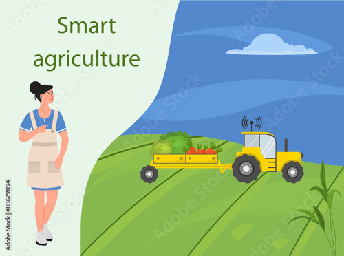 Smart harvesting farming Agriculture Vegetables