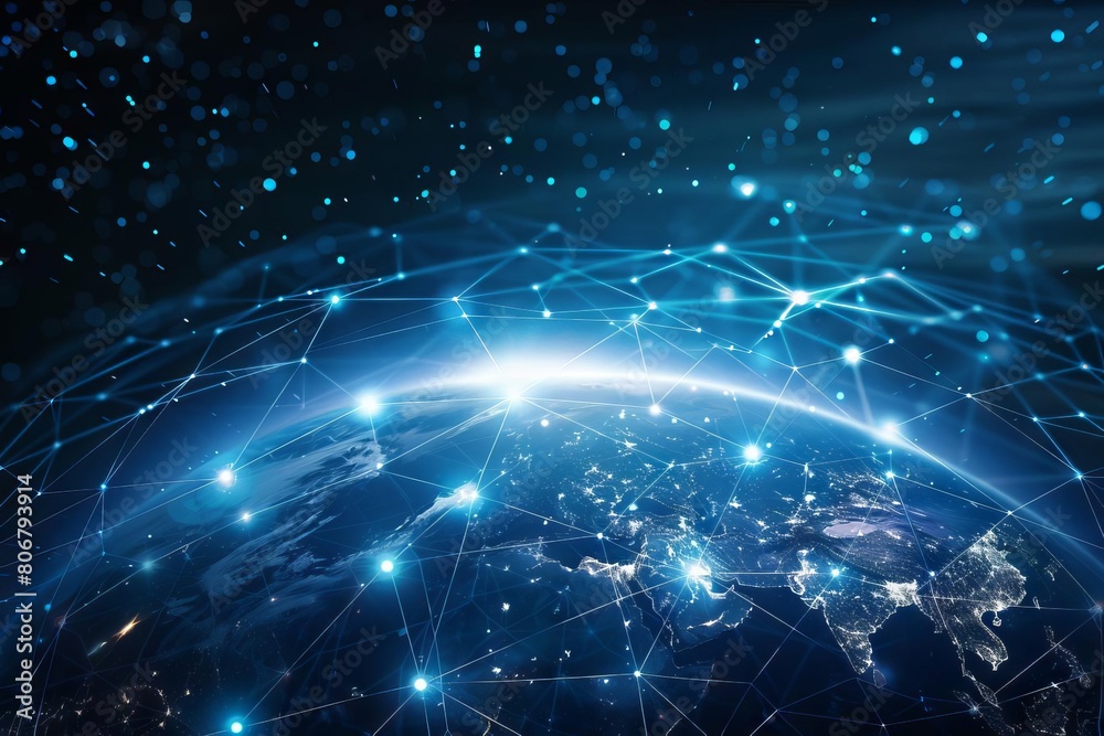 global network security concept with earth and interconnected lines robust cybersecurity measures digital illustration global network security concept with earth and interconnected lines robust cybersecurity measures digital illustration
