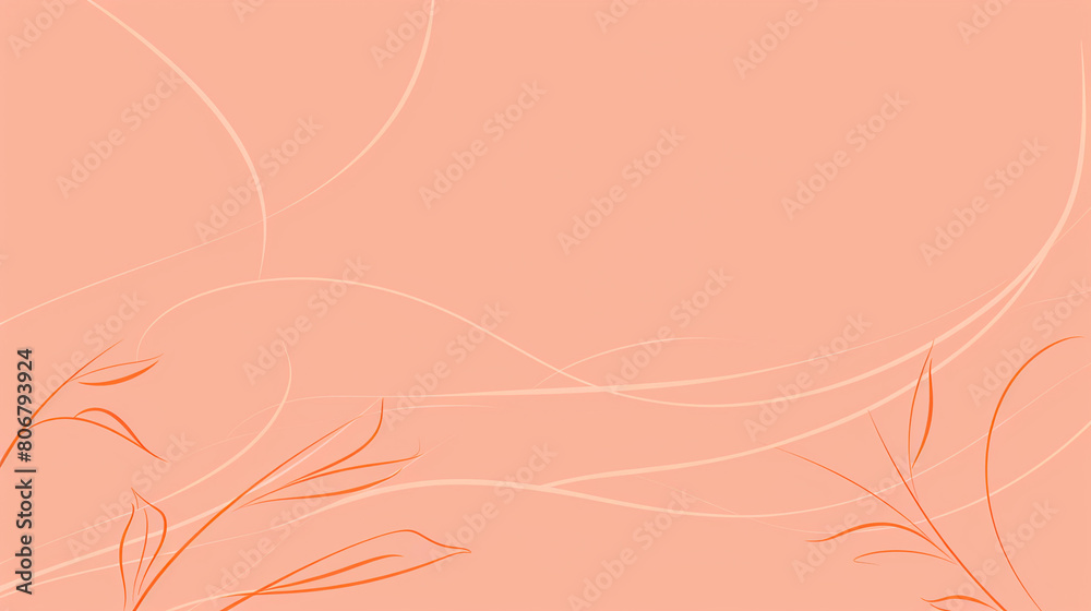 Abstract coral background with plants. Poster, banner, mock up, greeting card. Copy space. Abstract coral background with plants. Poster, banner, mock up, greeting card. Copy space.