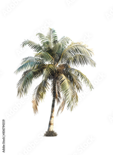 Palm Tree on transparent Background. Generative AI