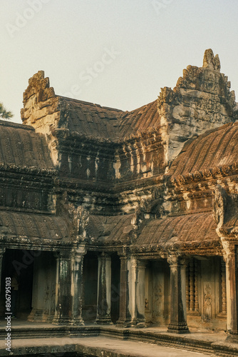 Angkor Wat Structure in Timeless Photograph