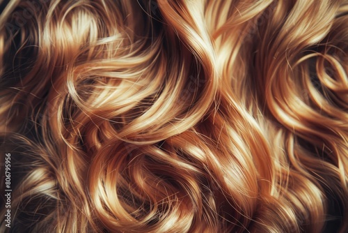 luxurious blonde curls with silky smooth texture and vibrant golden hues closeup photography