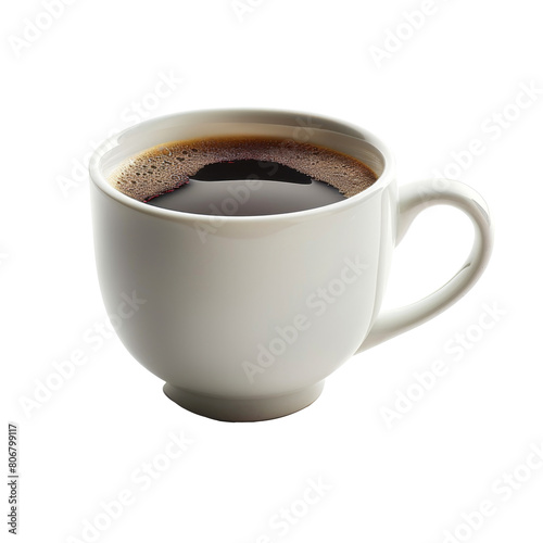 Wallpaper Mural Freshly Brewed Black Coffee in a White Cup on Transparent Background Torontodigital.ca