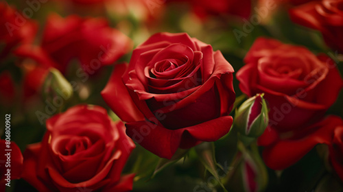 Beautiful roses background macro shot