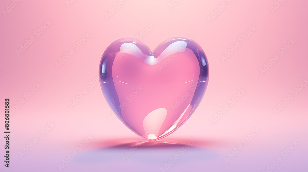 Pink heart shape representing romantic love concept Pink heart shape representing romantic love concept
