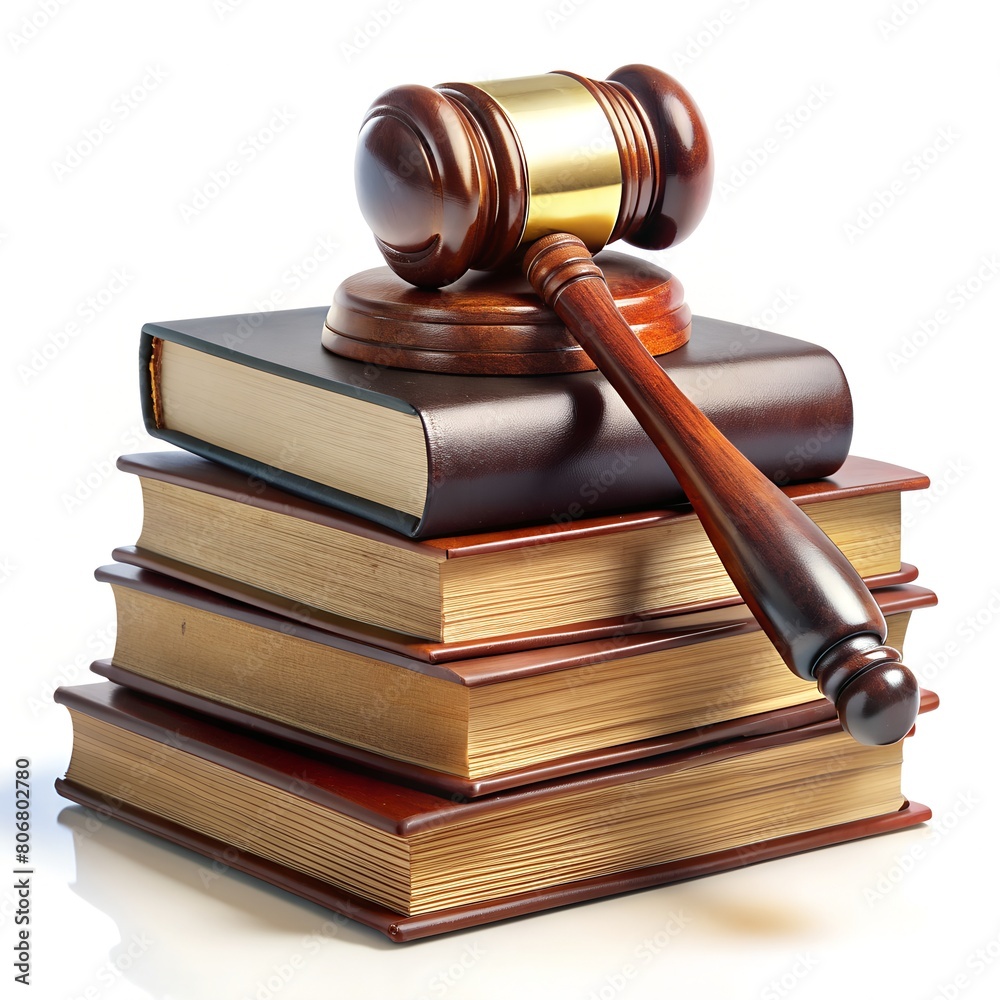 law books and justice gavel