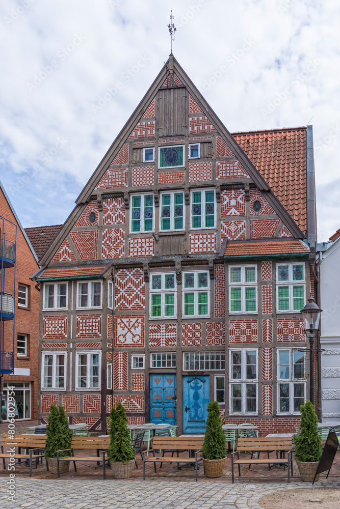 Medieval half-timbered house at Buxtehude, Lower Saxony, Germany Medieval half-timbered house at Buxtehude, Lower Saxony, Germany