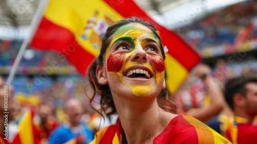 Spanish Fans Enjoying Sports Event