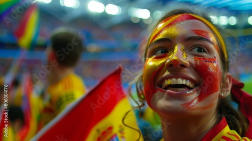 Spanish Fans Enjoying Sports Event
