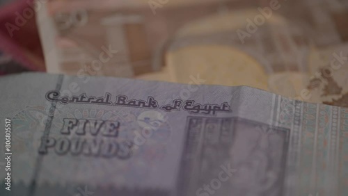 Macro do Egyptian pounds banknotes photo