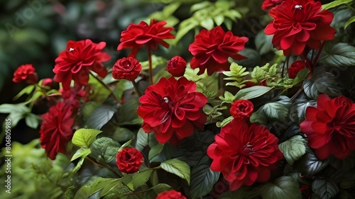 red flowers in the garden © Sajeel