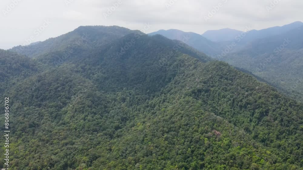 Aerial View Of Forested Mountains In Koh Chang, Thailand Aerial View Of Forested Mountains In Koh Chang, Thailand