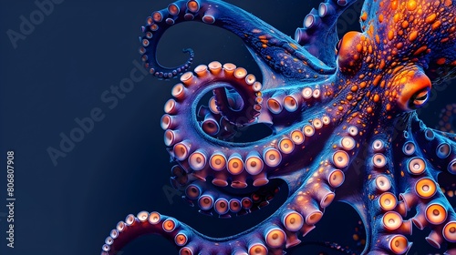 Captivating Octopus Tentacles Swirling in Vibrant Surreal Underwater Dreamscape © Cherrita07