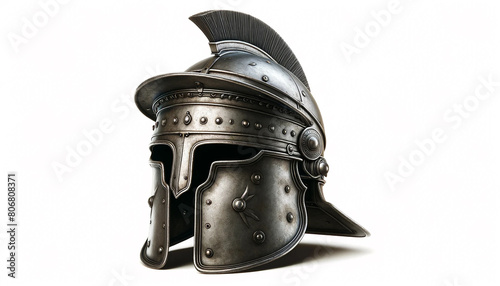Historical Spartan Warrior Helmet isolated on white background