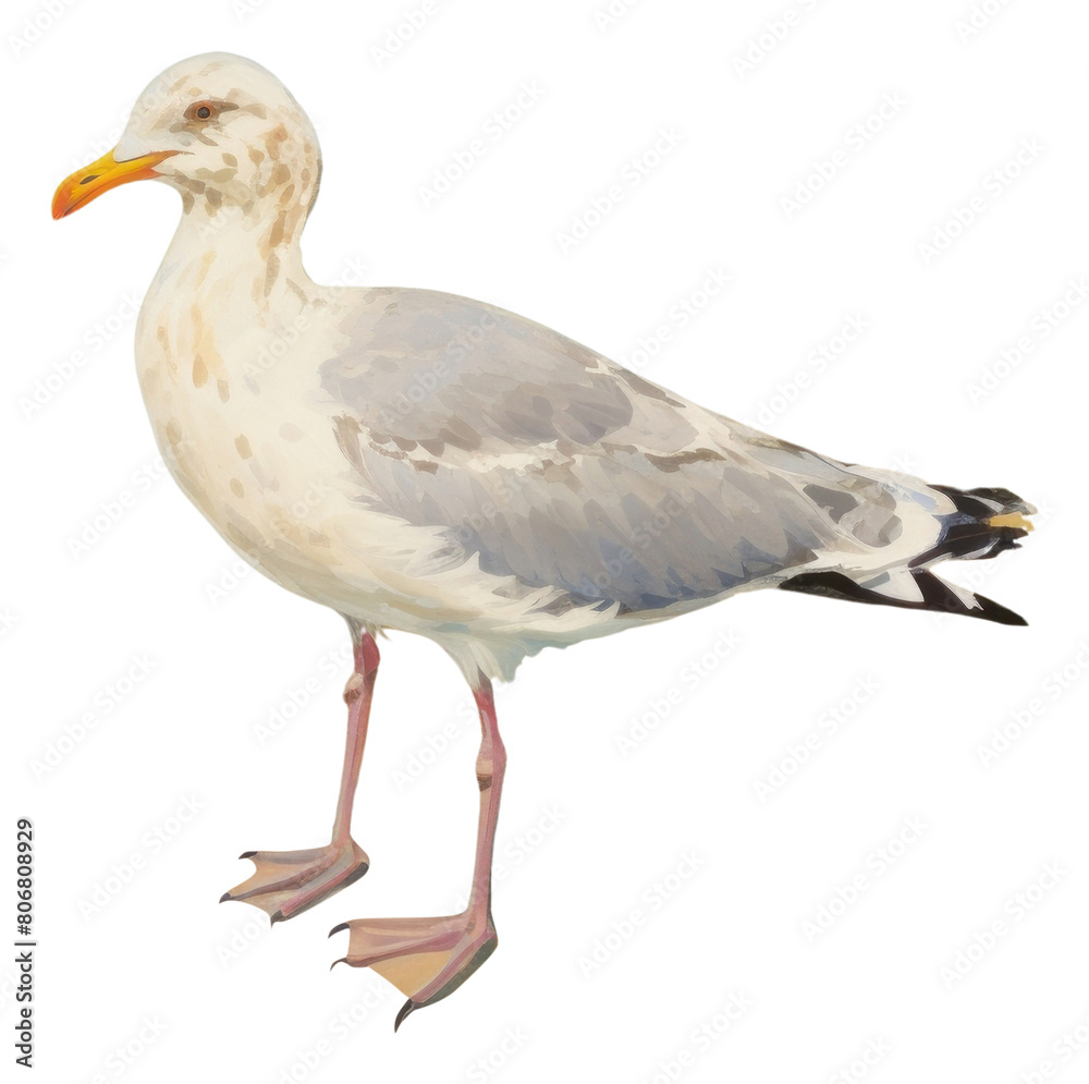 PNG Seagull standing on the rock near the beach outdoors painting drawing. PNG Seagull standing on the rock near the beach outdoors painting drawing.