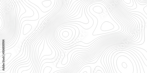 Topographic map background geographic line map with elevation assignments. The black on white contours vector topography stylized height of the lines map. 