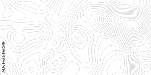 Topographic map background geographic line map with elevation assignments. The black on white contours vector topography stylized height of the lines map. 