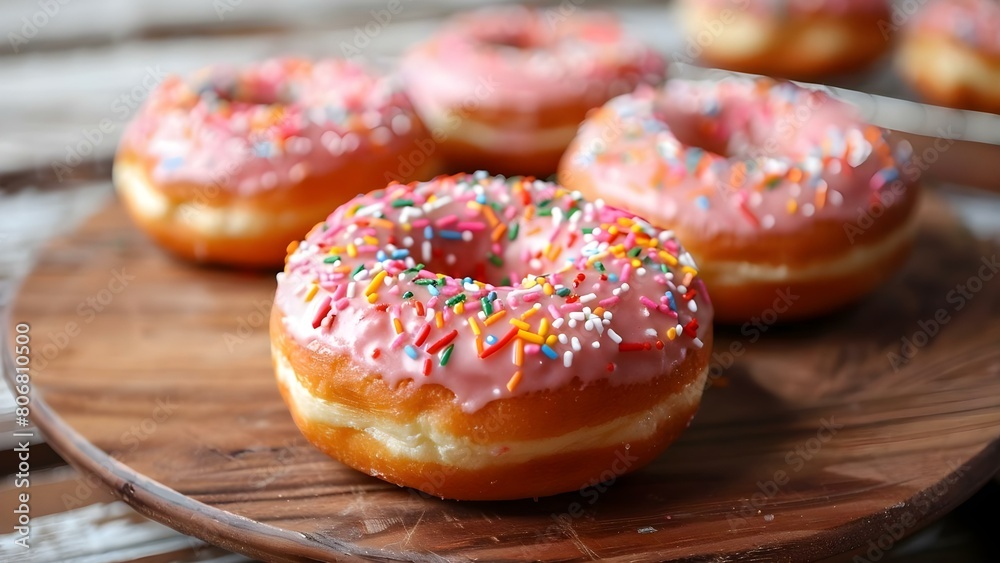 Spice Up National Donut Day with a Weight-Management Donut. Concept National Donut Day, Healthier Donut Options, Weight-Management Treats, Guilt-Free Indulgence Spice Up National Donut Day with a Weight-Management Donut. Concept National Donut Day, Healthier Donut Options, Weight-Management Treats, Guilt-Free Indulgence