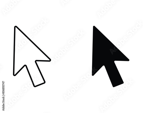 arrow pointing device sign symbol vector