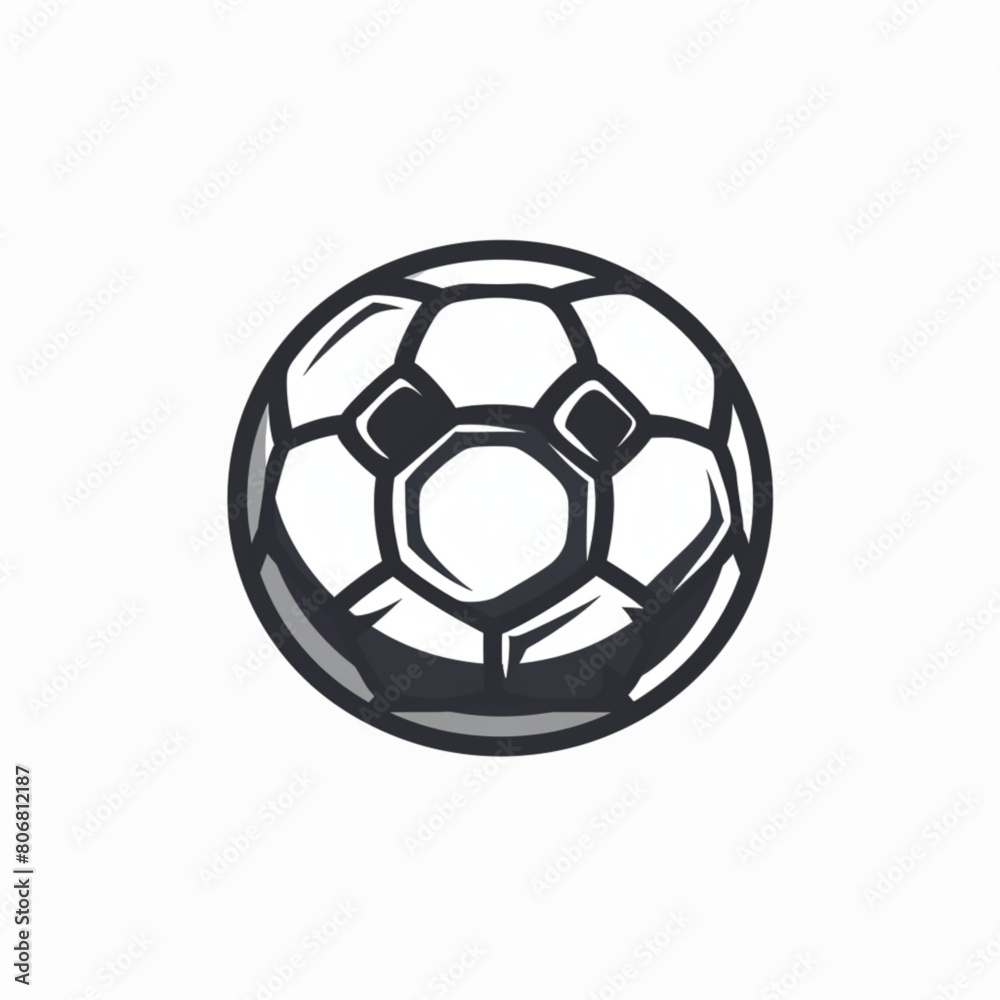 Obraz premium Soccer Football Ball Minimal Flat Line Outline Stroke Icon Pictogram Symbol