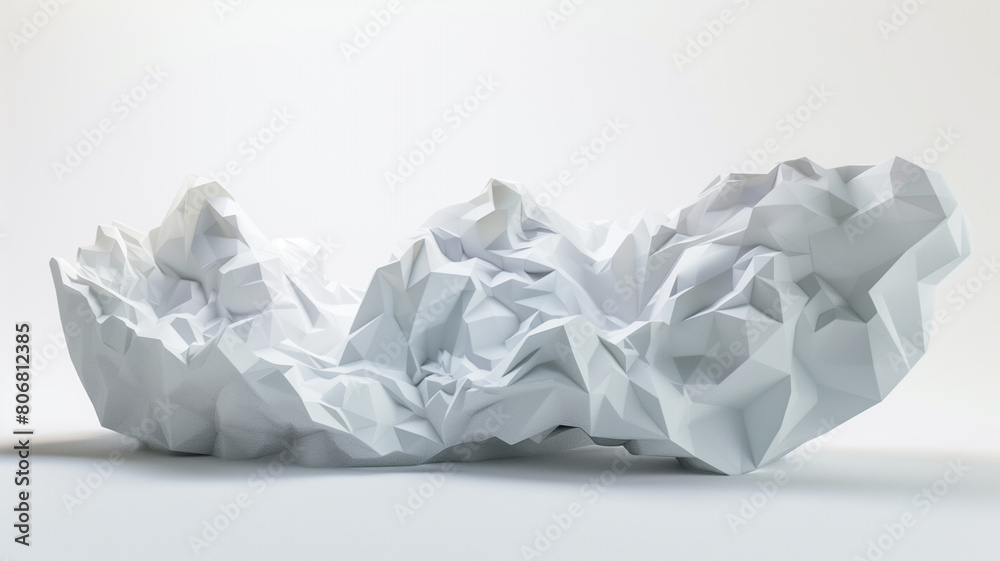 White paper resembling a mountain