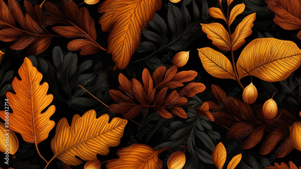 Seamless patterns autumn Seamless patterns autumn