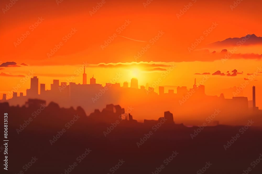 Midtown skyline at golden hour, timelapse of rising sun and the tall buildings 4k Midtown skyline at golden hour, timelapse of rising sun and the tall buildings 4k