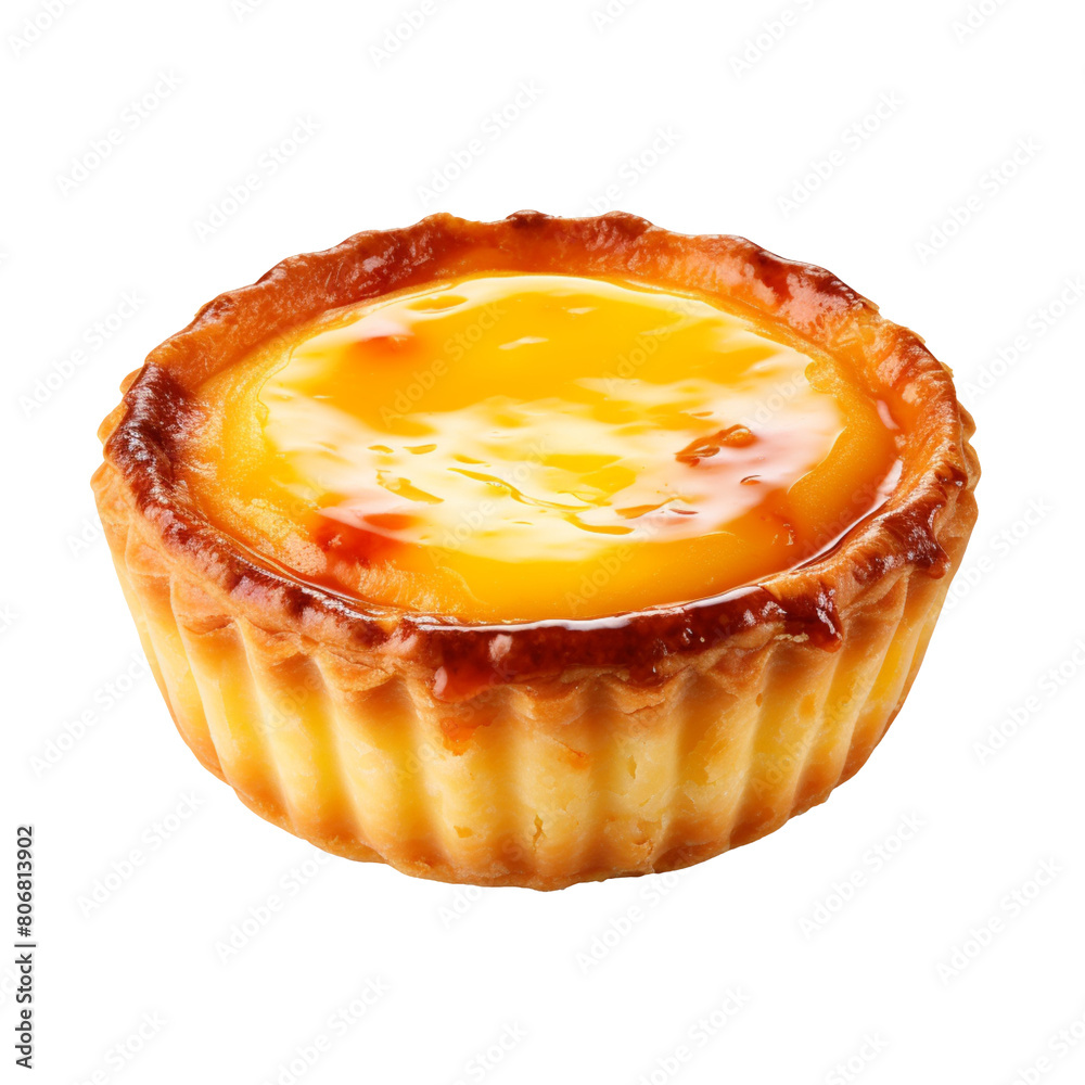 Egg tart isolated on transparent background Egg tart isolated on transparent background