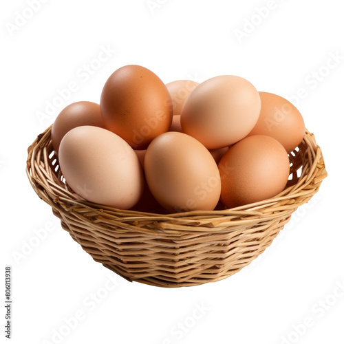 Wallpaper Mural Eggs in a basket isolated on transparent background Torontodigital.ca