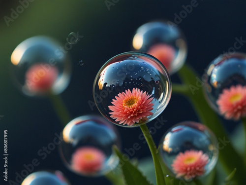 red and blue spheres