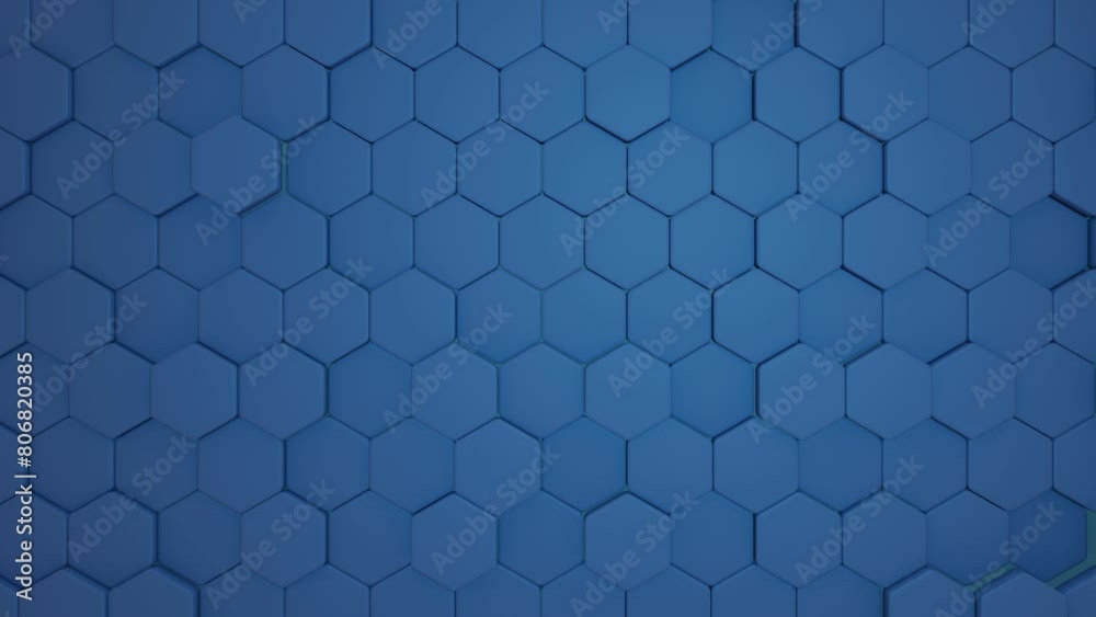 Animated abstract background hexagon gray 3d illustration rendering 4k video