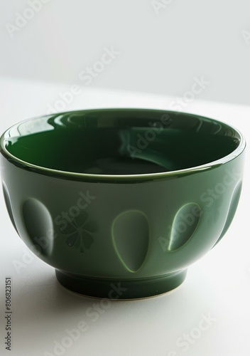 Wallpaper Mural A green ceramic bowl with a clover pattern Torontodigital.ca