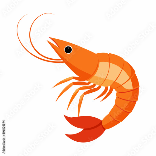 shrimp vector art silhouette illustration 