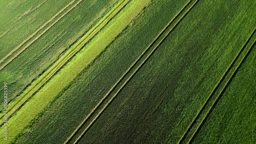 Arable farmland near the village of Chart Sutton, Maidstone, Kent, UK. May / Spring [Drone]