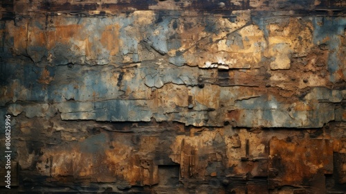 Blue and brown wooden wall texture