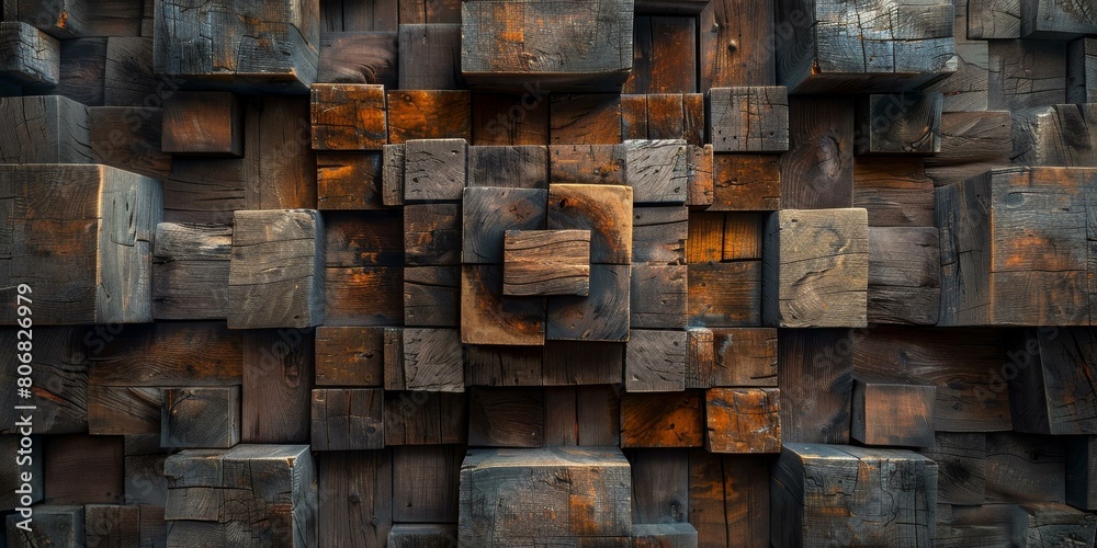 Rustic Wood Plank Wall Texture Background