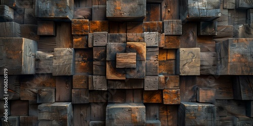 Rustic Wood Plank Wall Texture Background