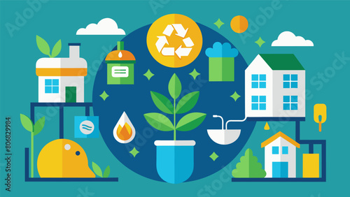 Being mindful of your daily habits such as recycling and energy conservation to make a positive impact on the environment in your small living space..