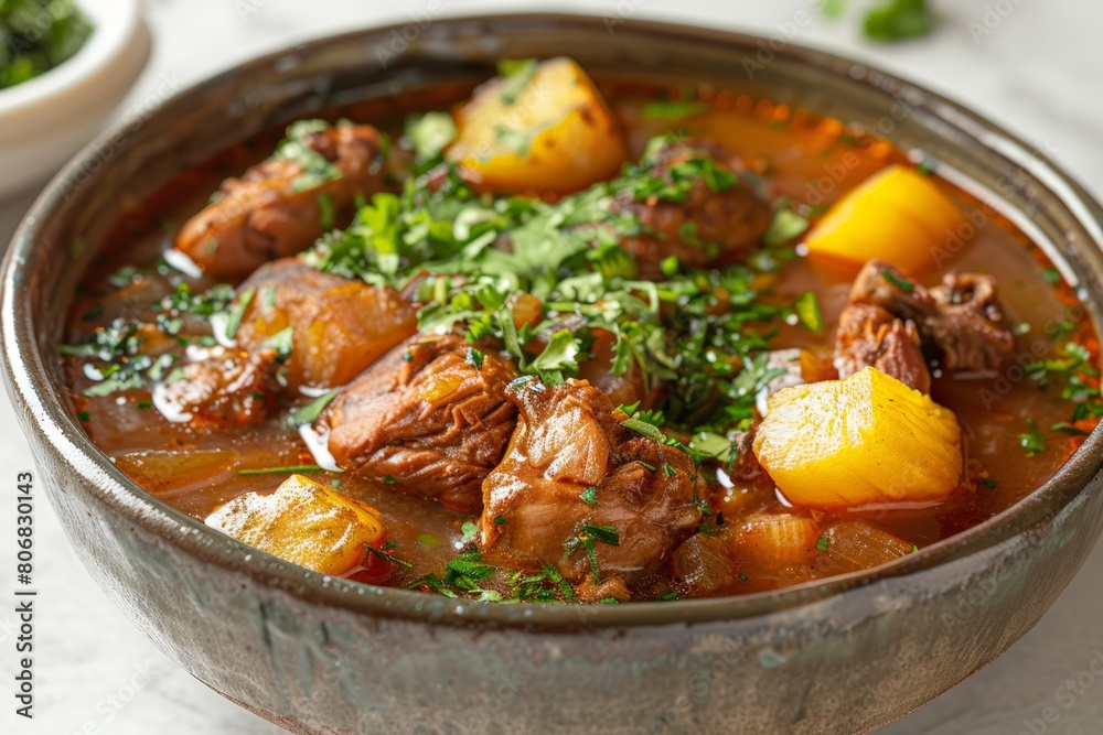 Panamanian Sancocho with chicken and yucca